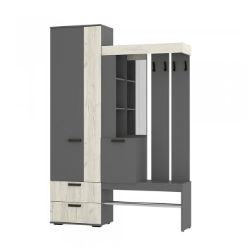 Прихожая Трамп графит/крафт белый (БТС) в Верхней Пышме - verhnyaya-pyshma.mebel-e96.ru