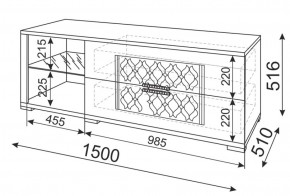 Тумба под ТВ Тиффани М03 (Риннер) в Верхней Пышме - verhnyaya-pyshma.mebel-e96.ru