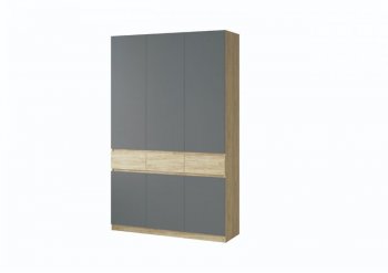 Шкаф 1500 мм Турин крафт/графит (ВВР) в Верхней Пышме - verhnyaya-pyshma.mebel-e96.ru