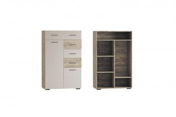 Стенка Турин крафт серый/кашемир, модульная (ВВР) в Верхней Пышме - verhnyaya-pyshma.mebel-e96.ru