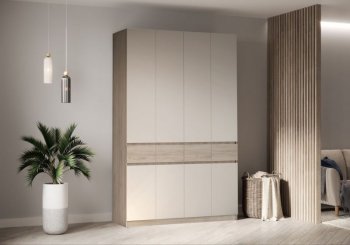 Шкаф 2000 мм Турин ЛДСП крафт серый/кашемир (ВВР) в Верхней Пышме - verhnyaya-pyshma.mebel-e96.ru