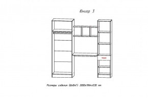 Стенка детская Юниор-3 (АстридМ) в Верхней Пышме - verhnyaya-pyshma.mebel-e96.ru