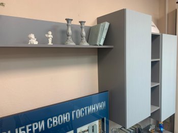 Стенка Сканди МДФ НМ-001 грин грей софт (Стиль) в Верхней Пышме - verhnyaya-pyshma.mebel-e96.ru