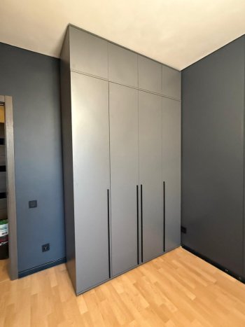 Шкаф 1600 мм 4-х створчатый Норд с антресолью графит (Миф) в Верхней Пышме - verhnyaya-pyshma.mebel-e96.ru