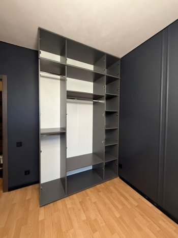 Шкаф 1600 мм 4-х створчатый Норд с антресолью графит (Миф) в Верхней Пышме - verhnyaya-pyshma.mebel-e96.ru