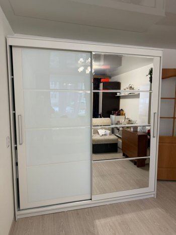 Шкаф-купе Крафт-6 белый ясень 2000 мм (БТС) в Верхней Пышме - verhnyaya-pyshma.mebel-e96.ru