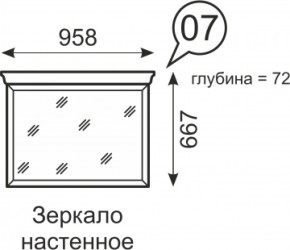 Зеркало настенное Венеция 7 бодега в Верхней Пышме - verhnyaya-pyshma.mebel-e96.ru